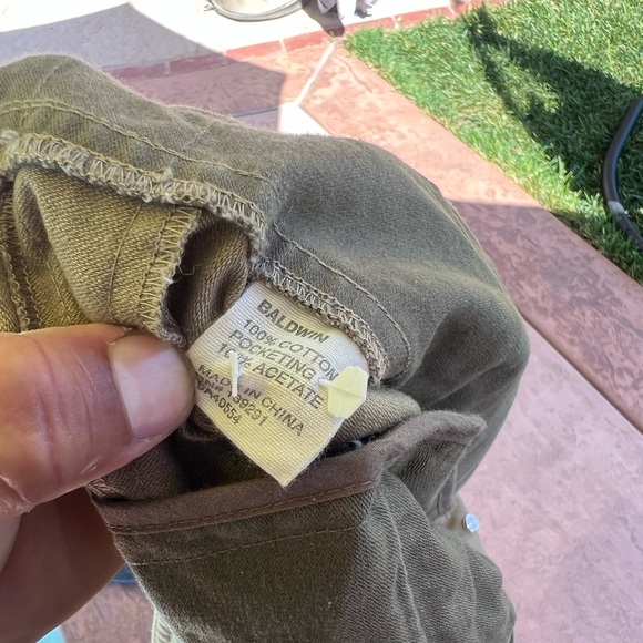 Baldwin Carter Pants Khaki Canvas Outdoor Button Fly Chino - Picture 10 of 12